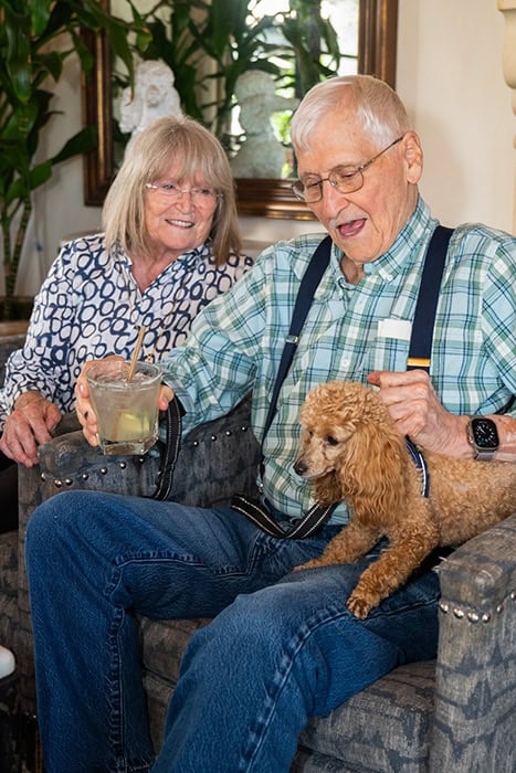 Cypress Inn Guests with Poodle