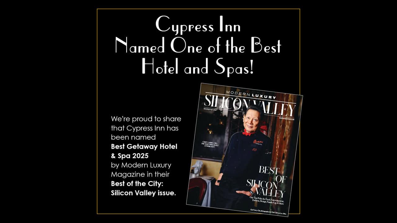 Cypress Inn Named Best Hotel & Spa By Modern Luxury Magazine